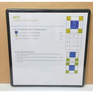 AccuQuilt‎ GO! Rectangle 3.5x6.5 Die 55724 for 12in Qube Mix & Match Block Set